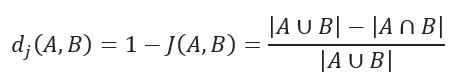 Jaccard distance